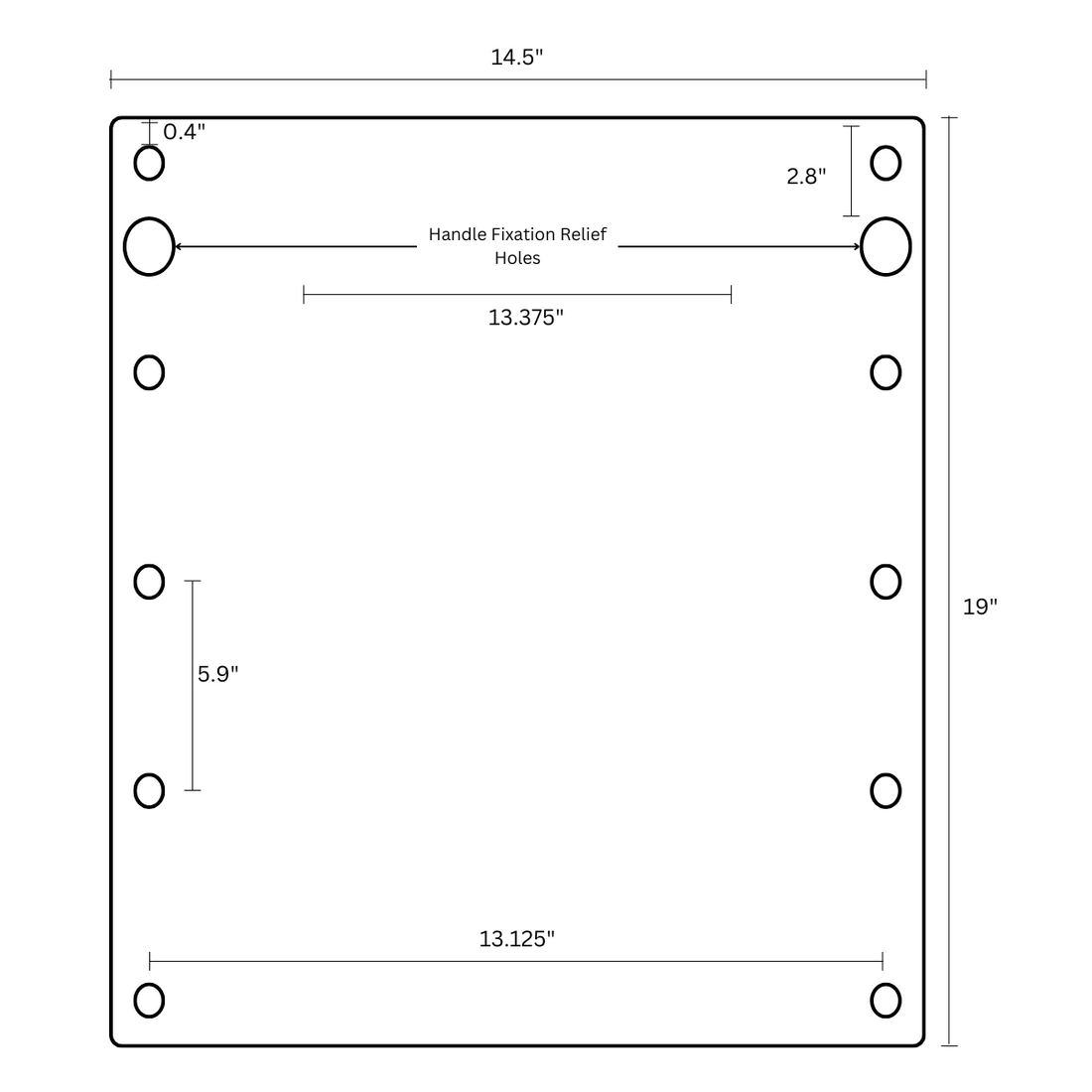 Aluminum Strike Plate for SA-2000 Swing Arm Clicker Press - 14.5" x 19"