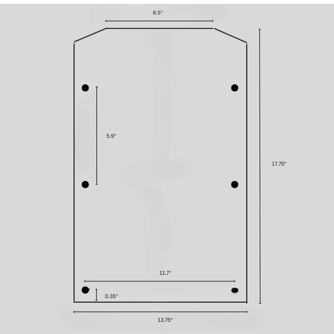 Aluminum Strike Plate for SA-1000 Swing Arm Clicker Press - 13.75" x 17.75"