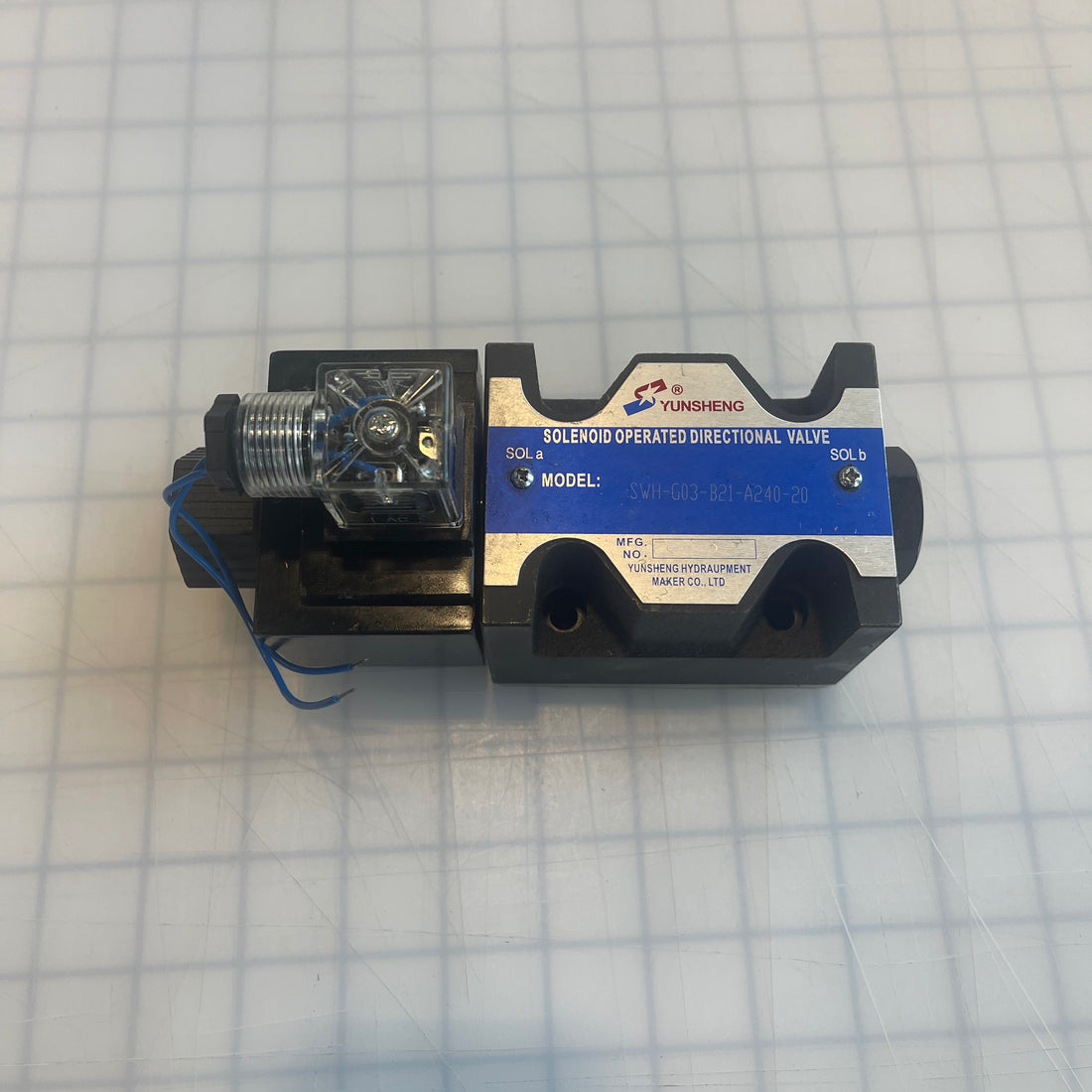 SWH-G03-B21-A240-20 YUNSHENG SOLENOID OPERATED DIRECTIONAL VALVE